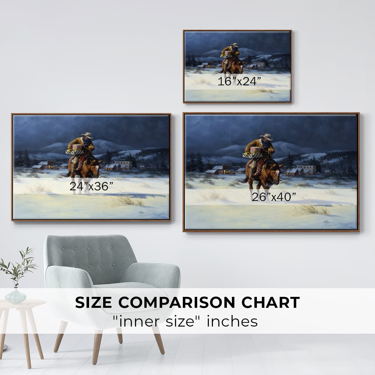 Bringing Christmas Home - Framed Gallery Wrapped Holiday Canvas - 27 x 41 - Rosewood Frame