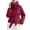 Wine, variant on Parka Coat for Women 2026 Trendy Long Sleeve Thicken Zip Up Belted Hooded Jackets with Pockets