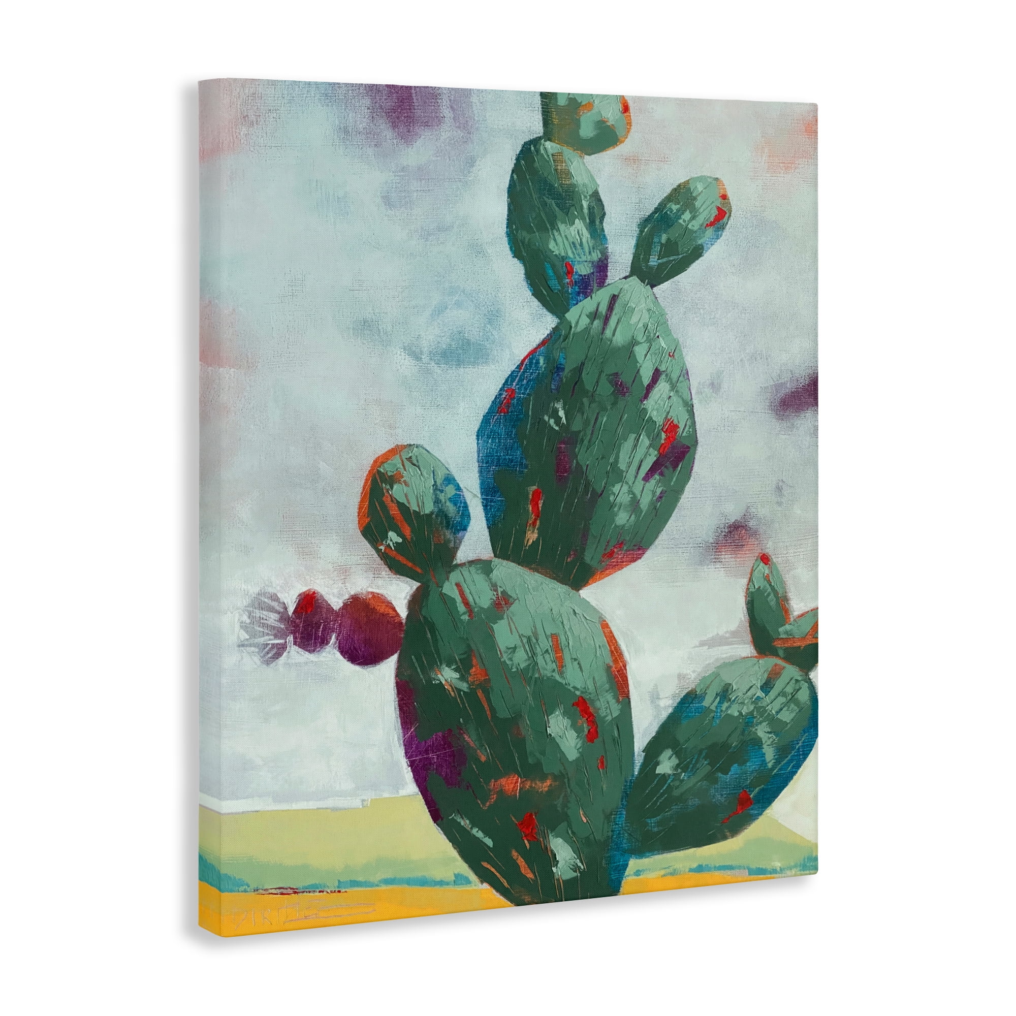Stand Tall Rounded Cacti Canvas Wall Art, design by Dianna Fritzler