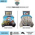 Paw Patrol Kids Bedding 4 Piece Twin Comforter and Sheet Set