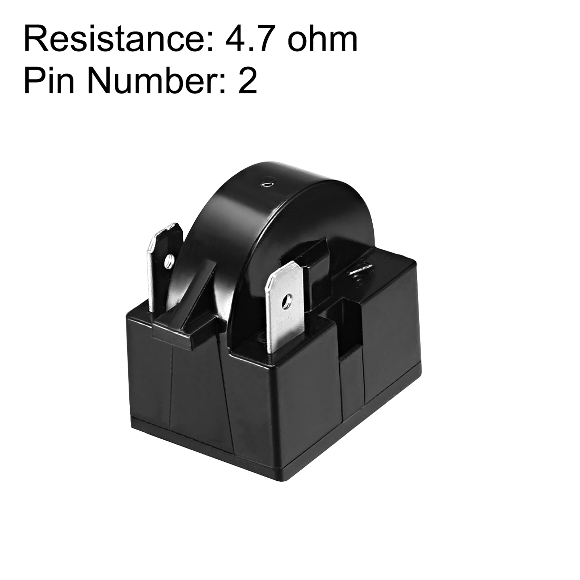 Uxcell 2Pcs 4.7 Ohm 2 Pin Refrigerator Start Relay Black
