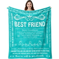 Best Friend Birthday Gifts, Funny Best Friend Blanket Gifts for Women, Gifts for Best Friends Women, Bestie Gifts, Gifts for Friends Female, Friendship Gifts, Gifts for Best Friend 50"X60"（Teal）