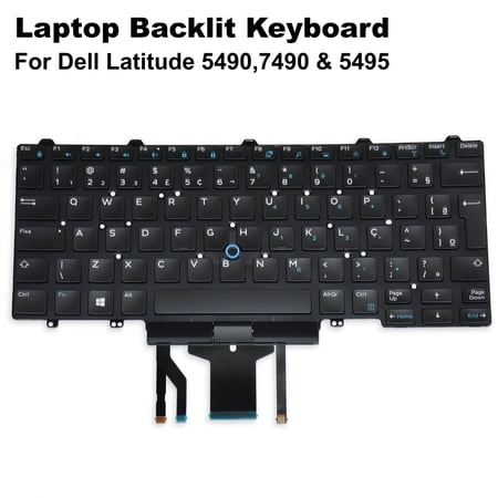 Dell Latitude 5490/7490/5491 Dual Point Brazil QWERTY Backlit Keyboard – 8NC1K