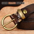 thumbnail image 5 of JASGOOD Vintage Leather Belts for Women Genuine Leather Thin Waist Belt for Jeans Pants, 5 of 8