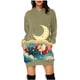 thumbnail image 2 of WILLBEST Sudaderas de Mujer, Vestido Navideño, Vestido de Noche de Mujer, Sudadera Navideña de Moda con Capucha y Bolsillo Tipo Bolso, Sudadera Estampada, Falda de Moda Mediana, 2 of 4