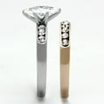 thumbnail image 4 of Luxe Jewelry Designs 2-Piece Women's Two Tone Rose Gold IP Stainless Steel Wedding Ring Set with CZ,, 4 of 4