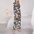 thumbnail image 3 of Vsdgher cartoon cute Skull star Pajamas Set Long Sleeve Sleepwear Womens Button Down Nightwear Pj Sets-Small, 3 of 7