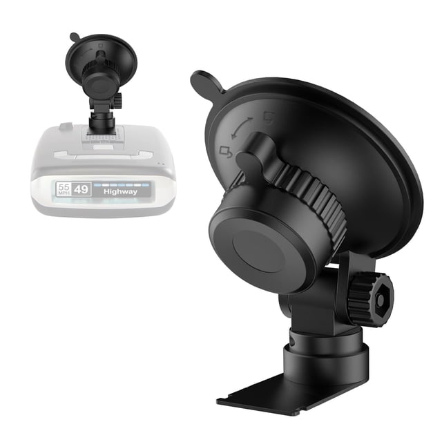 Soporte para detector de radar de parabrisas, adecuado para Escort MAX,MAX 2,2015-2019 MAX360 Base de montaje con ventosa de radar, con conexión de placa deslizante (no aplicable a los modelos MAX 3 y