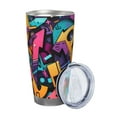 thumbnail image 2 of KLL Vibrant Graffiti Urban Art Print 40oz Stainless Steel Insulated Car Cup with Spillproof Lid - Keep Your Drink Hot or Cold on the Go-Straw Three-piece Set, 2 of 8