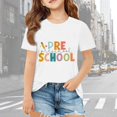 thumbnail image 2 of Miaju Back To School Shirt Toddler Crew Neck Short Sleeve T Shirts Cartoon Print Cotton Holiday Shirts T Shirt for Boys and Girls, 2 of 5