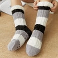 thumbnail image 3 of Dyfzdhu Women Girls Print Stripe Casual Non Slip Warm Winter Mid Tube Cute Socks, 3 of 4