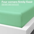 thumbnail image 3 of Flxxie 1800 Thread Count Brushed Microfiber Fitted Sheet with 15" Pocket, King, Sea Green, 3 of 6