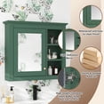 thumbnail image 2 of Pusnapku 29" Medicine Cabinet with Mirror, Modern Bathroom Wall Mounted Cabinet with Adjustable Shelves,Open Storage, Wood over The Toilet Organizer, 2 of 9