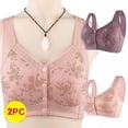 thumbnail image 2 of IROINNID Women's Beauty Back Breathable Smoothing Minimizer Lace No Rims Bra, Breathable Minimizes Bust Line up to 1.5", 2 of 9