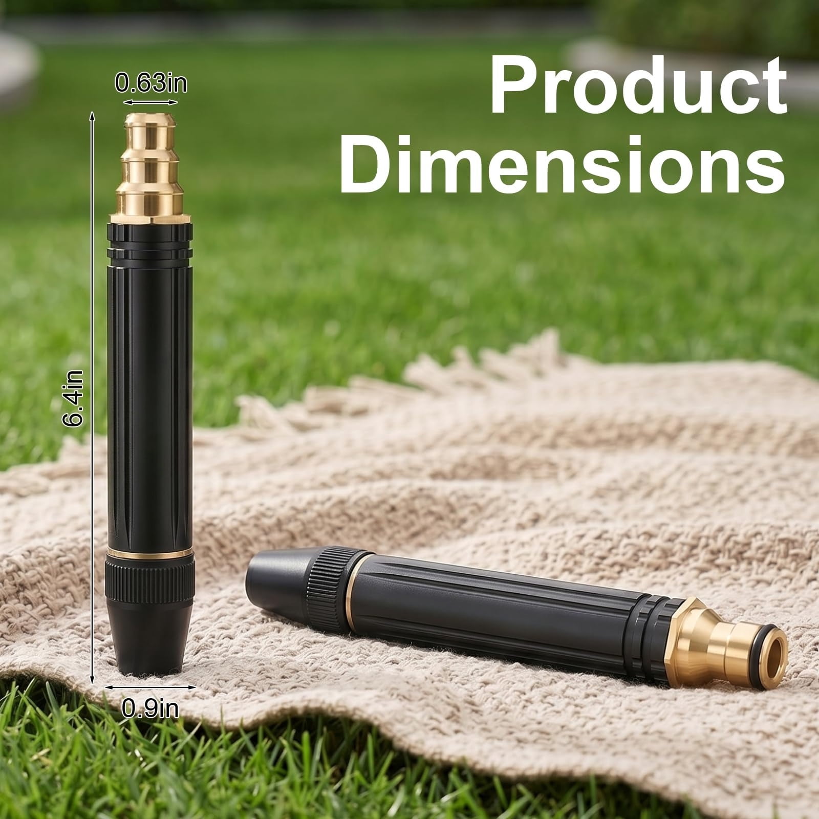 High Pressure Hose Nozzle,Heavy Duty Adjustable Twist SprayerJet Sweeper Nozzle for Watering Plants and Vegetables