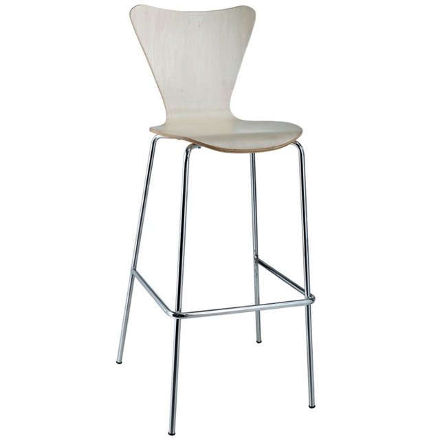 LexMod Arne Jacobsen Style Series 7 Bar Stool Chair in Natural