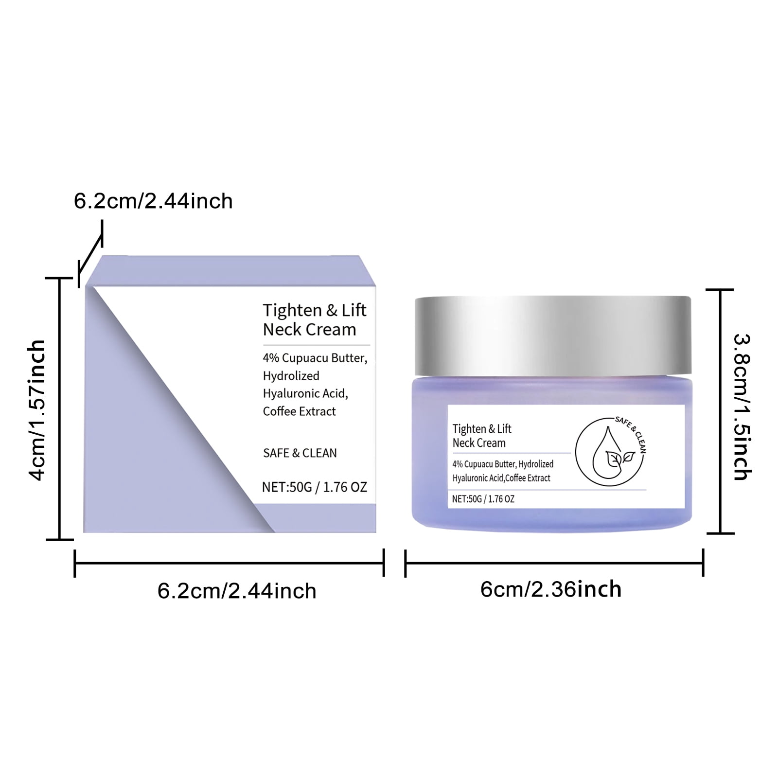 Alvantor Multi Action Neck Cream for Tightening and Firming, Moisturizing Cream 1.76oz, 3PC