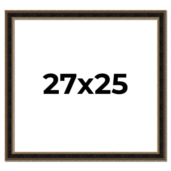 27x25 Frame Gold Antique Vintage Sold Wood Picture Frame | 1.75 Inch Moulding Width | Interior