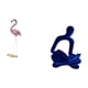 thumbnail image 5 of Estatua de resina de flamenco con forma humana. Escultura abstracta de ave pensante. Arte moderno para decoración del hogar y jardín. Figura decorativ, 5 of 8