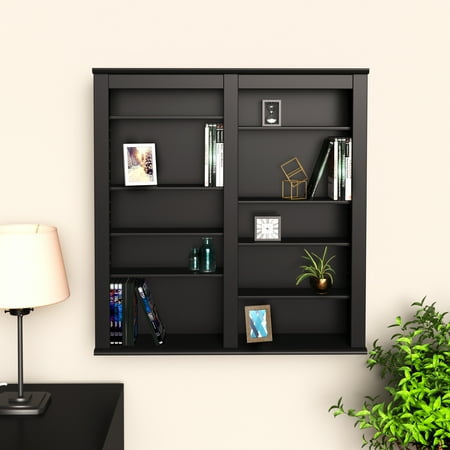 Prepac Floating Media Shelf - Black
