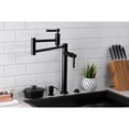 thumbnail image 3 of Kingston Brass KS8700DKL Kaiser Deck Mount Pot Filler Faucet, Matte Black, 3 of 8