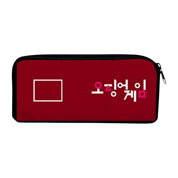 Estuche para lápices Oxford textil, bonito estuche para cosméticos, almacenamiento de papelería