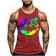 thumbnail image 2 of Camiseta sin mangas de cuello redondo para hombre, con estampado de Halloween, cuello redondo, estilo informal, deportiva, para hombre, 2 of 5