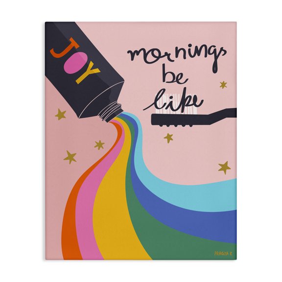 Stupell Industries Contemporary Mornings Be Like Bathroom Canvas Art, 16 x 20, by Pragya Kothari