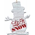 thumbnail image 1 of Designocracy Décor en Bois Bonhomme de Neige Heureux, 1 of 1