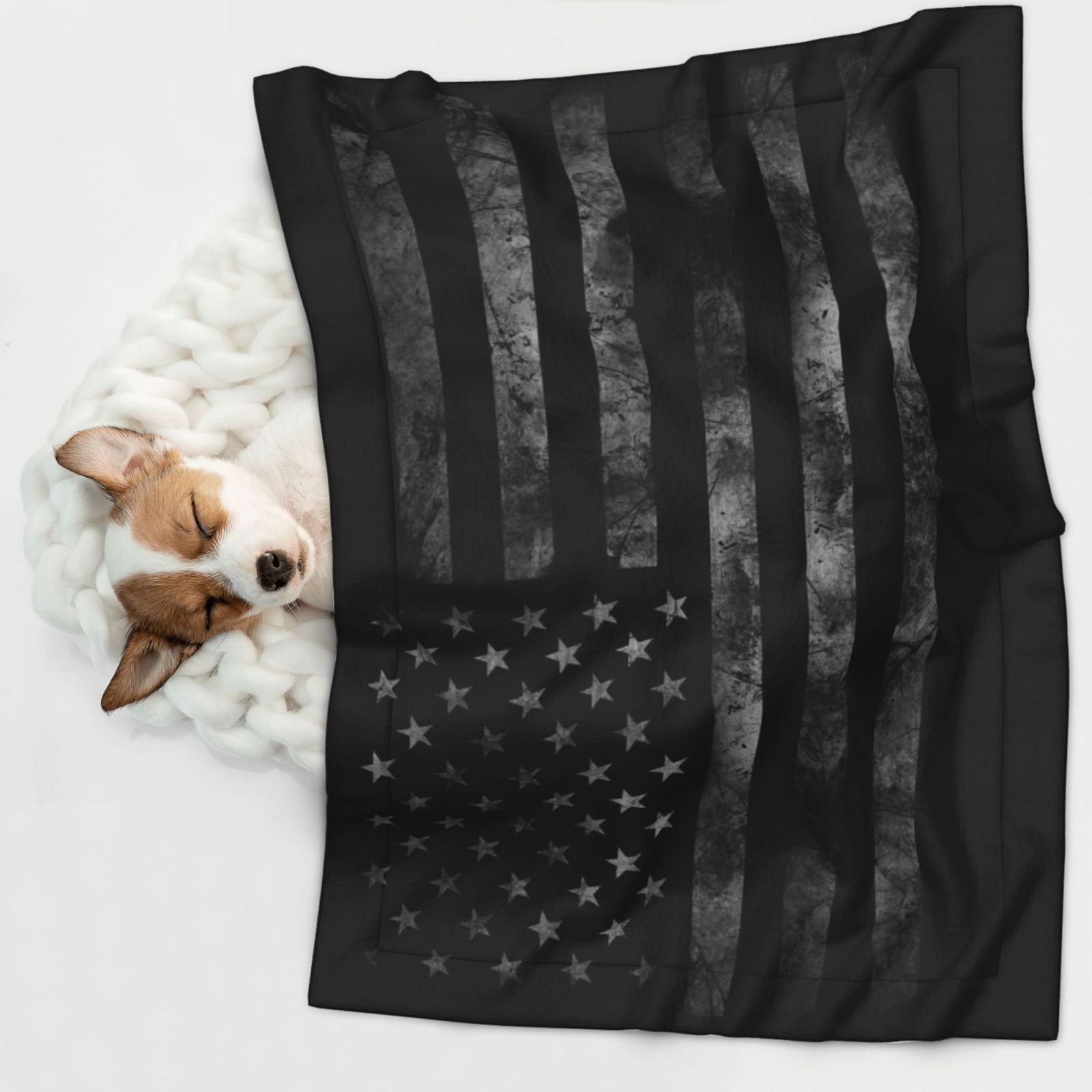 America Us Flag Retro Dog Blanket Soft Warm Flannel Cat Blanket Great Pet Throw for Cats Puppy Small Medium Large Dog