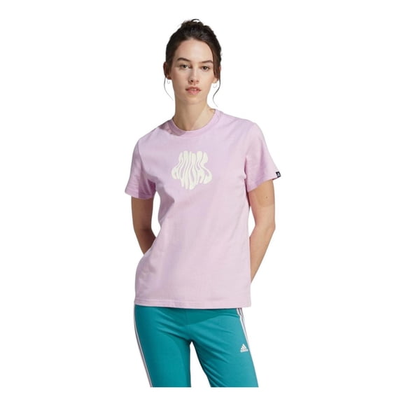 Playera adidas Mujer Dama Floral Graphic Violeta Casual rosa XS