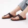 thumbnail image 3 of Chanclas de corcho para mujer, sandalias planas de corcho suave, chanclas de playa de moda de verano, sandalias de tiras cómodas unisex para el hogar, 3 of 5