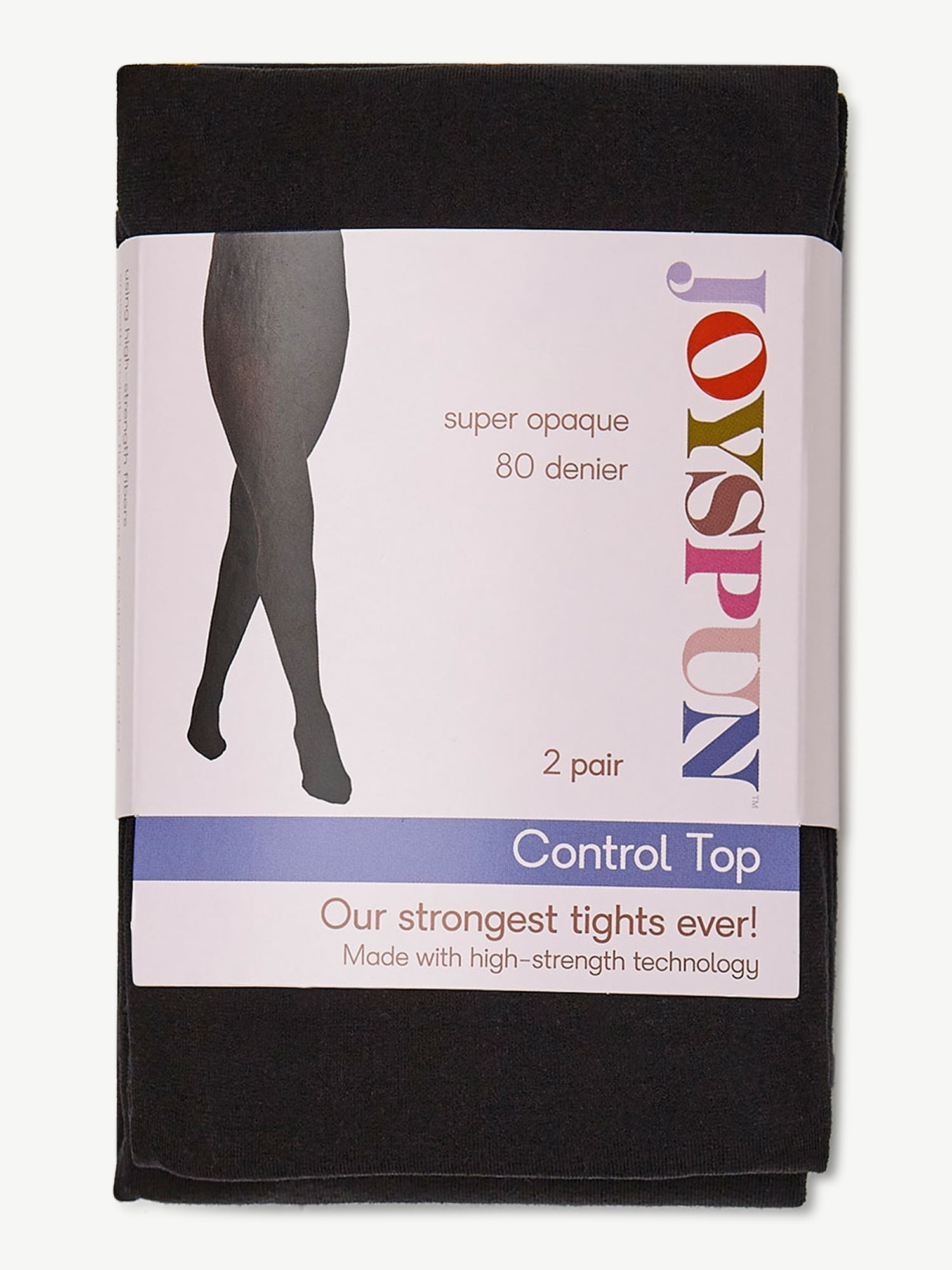 Joyspun Women's Floral and Opaque Sheer Tights, 2-Pack, Sizes S to 2XL 