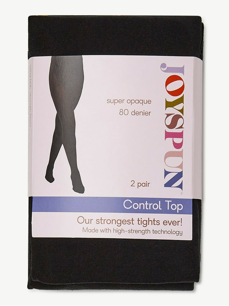 ●●●yyaaaah●●● Joyspun Women's Super Opaque Control Top Tights 2-Pack No