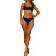 thumbnail image 2 of Conjuntos de bikini de 2 piezas para mujer, con tirantes ajustables, ropa de baño deportiva, trajes de baño, negro S, 2 of 5