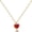 Red, variant on Red Heart Necklace for Women, Black Tourmaline Necklace as as Mothers Gifts Carnelian Necklaces as Everyday Jewelry Moonstone Crystal Pendant Birthday Easter Gifts for Her[r0670]