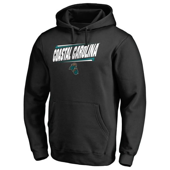 Men's Black Coastal Carolina Chanticleers Double Bar Pullover Hoodie