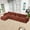 Red, variant on HUTWIFE Home Contemporary Reclining Sectional Modular Couch with Ottoman, Red