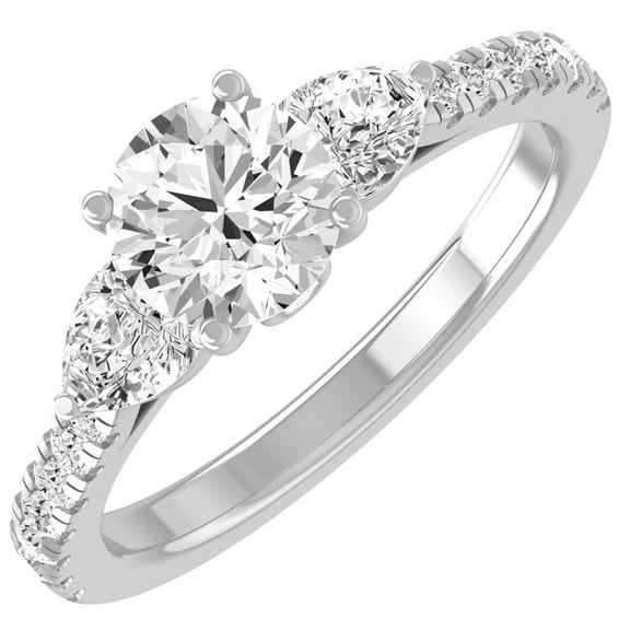 ARAIYA FINE JEWELRY 10K White Gold Lab Grown Diamond Solitaire Engagement Ring (1 5/8 cttw, D-F Color, VS1 Clarity) Size 6