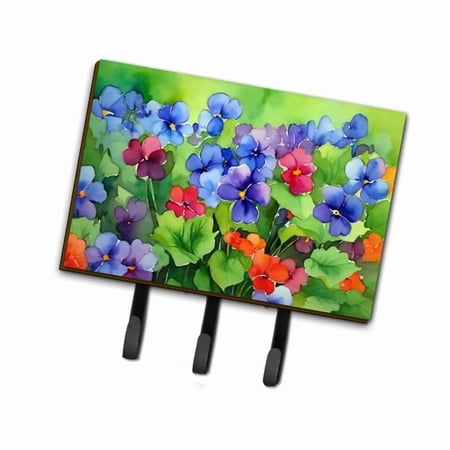 Illinois Violet in Watercolor Leash or Key Holder 6 in x 9 in