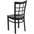 thumbnail image 5 of Flash Furniture 2pk HERCULES Series Black Window Back Metal Restaurant Chair, Wood Seat, Multiple Colors, 5 of 8