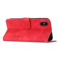 thumbnail image 3 of Wallet Case for iPhone X / XS, Smile Design Premium Leather Credit Card Holder Wallet RFID Blocking Case with Wrist Strap Stand Magnetic Flip Cover For iPhone X / XS, Red, 3 of 10