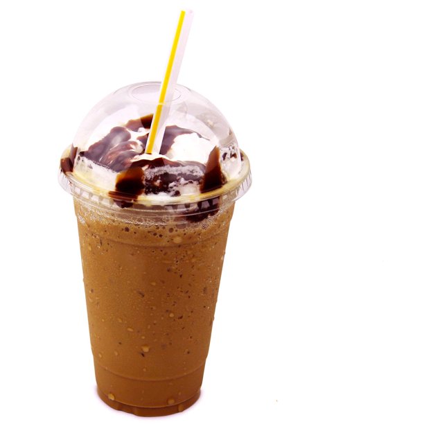 20 oz Clear Plastic Cup With Dome Lid for Iced Cold Drink Coffee Tea