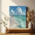 thumbnail image 6 of Turquoise Tropical Island Seascape Canvas Home Office Coastal Wall Decor, 6 of 8