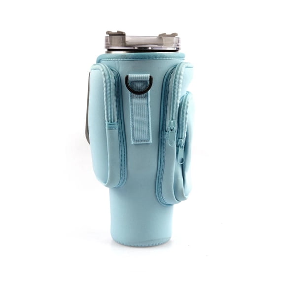 30oz 40oz Neoprene Insulated Water Bottle Carrier Bag for Stanley Cup Anti-fall No-slip Protective Sleeve with Strap Mini Pocket