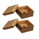 thumbnail image 1 of 2pcs Travel Soap Dish Box Soap Case Holder Eco-Friendly Bamboo Soap Container, 1 of 4