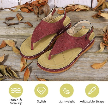 

Liwarace Women Orthopedic Sandals Summer Slippers Comfy Open Toe Shoes Sandals Size