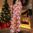thumbnail image 5 of Womens Christmas Pajama Sets Cute Print Short Sleeve Sleepwear Button down Pjs Womens Winter Pajamas Matching Christmas Pjs, 5 of 6