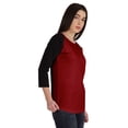 thumbnail image 2 of Inkmeso Womens Color Block Raglan Quarter Sleeve TShirt Baseball Tee Casual Sports Jersey Top, 2 of 8