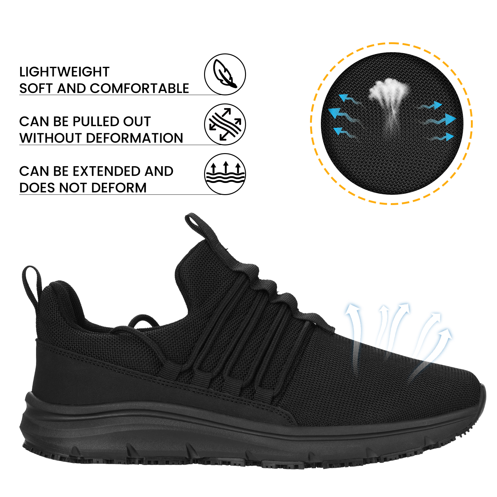 Fidabo Men's Non-Slip Kitchen Work Shoes photo 7